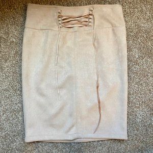 Women's Charlotte Russe Suede Midi skirt Size M
